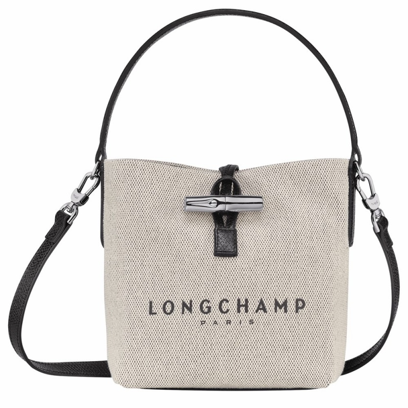 Beige Longchamp Roseau XS Women's Bucket Bags